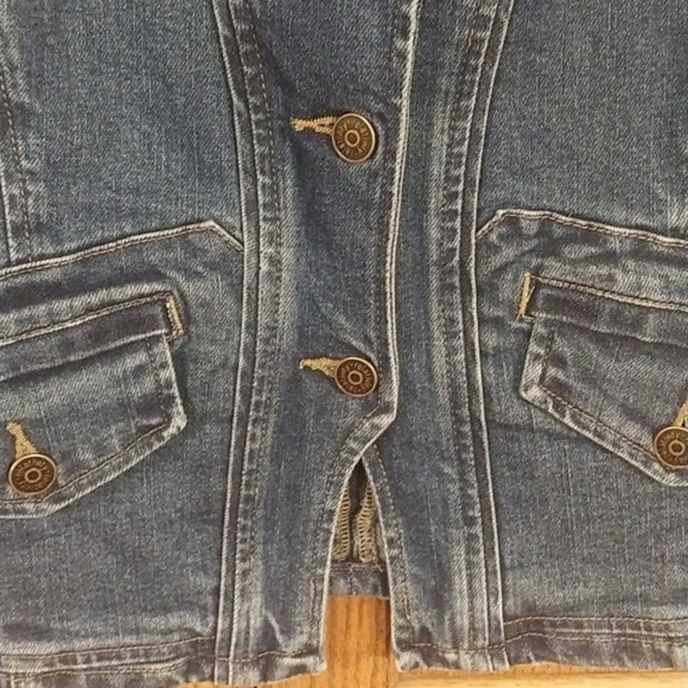 Relativity Women's Denim Vest Size Small Medium Blue Wash Y2K Western Indie 90's - Picture 6 of 12